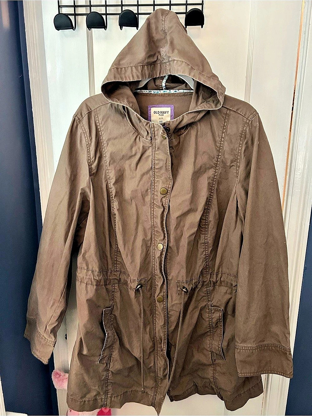 Old Navy Hooded Utility Jacket Brown Size 2X
